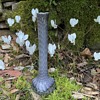 Victorian monochrome pull up/zipper pattern glass vase - mystery repost