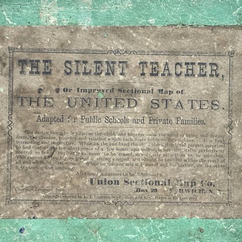 The Silent Teacher Educational Map Puzzle (Copyright 1877) - Games