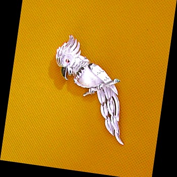 Trifari Parrot Brooch - Costume Jewelry