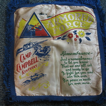 WWII CAMP CAMPBELL KY. PILLOW TOPS - Military and Wartime
