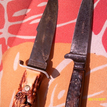 antique bavarian nicker knife and a decora - Sporting Goods
