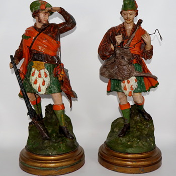 19th Century Scottish Huntsman Sculptures
