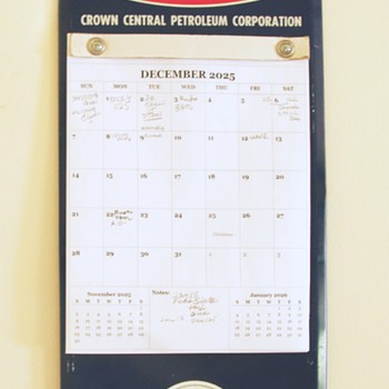 Crown Central Petroleum Calendar With Thermometer - Paper