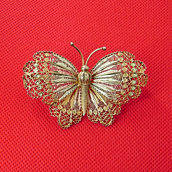 Antique Butterfly Pin - Fine Jewelry