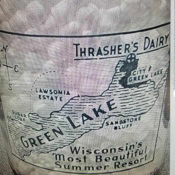 THRASHER'S DAIRY...GREEN LAKE WISCONSIN MILK BOTTLE - Bottles