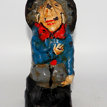 Early 1900's Cast Iron "Mad Hatter" Doorstop - Tools and Hardware