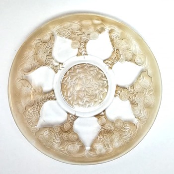 large rene lalique plate " vases" - Art Glass