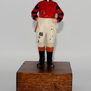 Vintage Spelter Jockey Figure