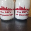 KITSAP DAIRY BATTLESHIP WAR SLOGAN MILK BOTTLES