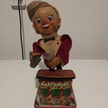 1960s Rosko Tin Litho Bartender - Toys