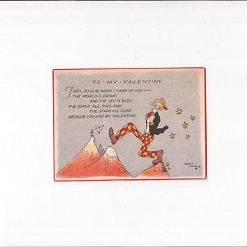 Sidney Smith Valentine Postcard - Postcards