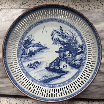 Reticulated Canton Plate - one of two I found today. - Asian
