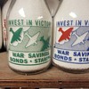 WAR SLOGAN MILK BOTTLE VARIATIONS..1 COLOR/2 COLORS