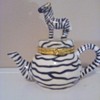 Zebra tea pot trinket box