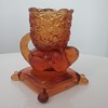 Richards and Hartley Glass cat on pillow toothpick holder 