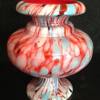 Large Bohemian Urn Vase - Art Glass