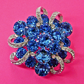 Eisenberg Grapes Brooch - Costume Jewelry