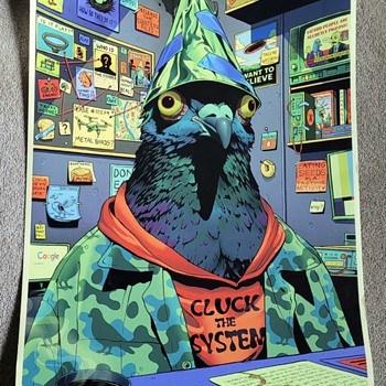 MonkeyMouth Art - Pigeon - Folk Art