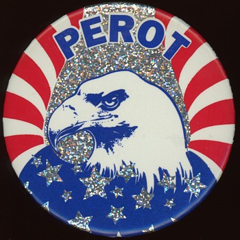 Glitter Eagle Ross Perot '92 Pin - Medals Pins and Badges