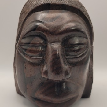 Ironwood Carved Face - Folk Art