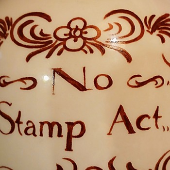 Hartley Greens & Leeds Pottery "No Stamp Act" Ceramic Teapot Colonial Williamsburg - China and Dinnerware