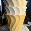 A set of Bauer 7 Swirl Planters
