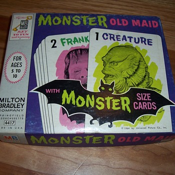 1964 Milton Bradley-"Monster Old Maid"-card game - Games