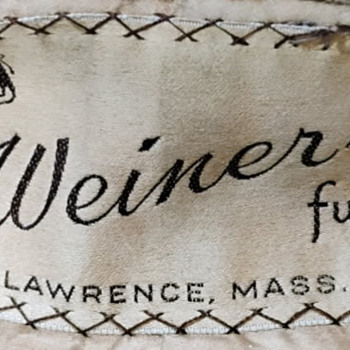 Weiner’s Furs mink — estate appraisal label