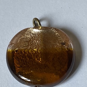Vintage glass Pendant  - Costume Jewelry