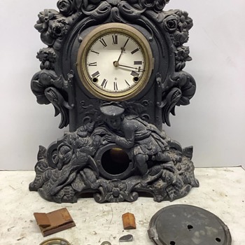 1858 Nicholas Müller #66, Scotsman Clock case with Original Waterbury Movement - Art Nouveau