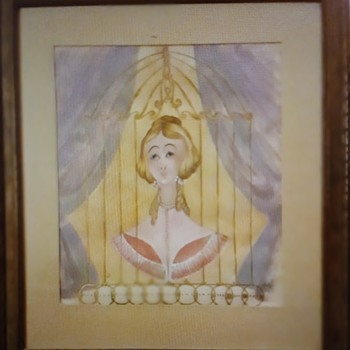 Original Painting by Mady de la Giraudiere (1922-2018), signed "Mady".  1940-1950 - Fine Art