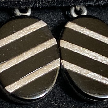 Vintage onyx earrings  - Fine Jewelry