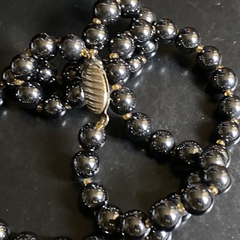 Vintage magnetic hematite necklace  - Fine Jewelry