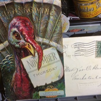 1907+1909 Thanksgiving Turkey Cards 