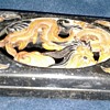 Vintage Old Chinese Hand Carved Dragon small Black Box