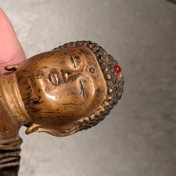 Edo (?) Period Amida Nyorai Wooden Statue (Part 2) - Asian
