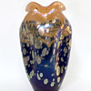 Loetz Cytisus in Neurot (New Red) mit Blau Vase