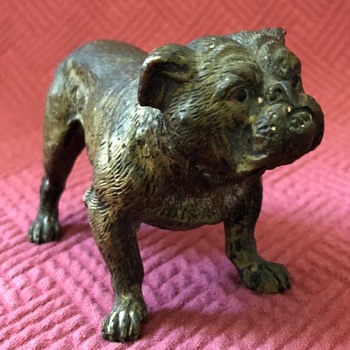 Antique Vienna Bronze Bulldog - Animals