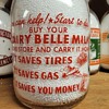 DAIRY BELL FARMS...CALIFORNIA WAR SLOGAN MILK BOTTLE
