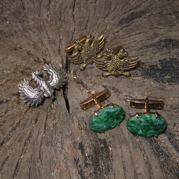 A few fun cufflinks circa 1950's - Mens Clothing