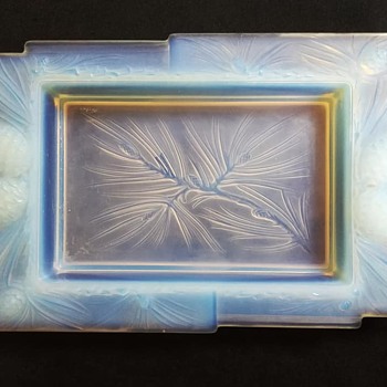opalescent glass jardiniere by verlux - Art Deco