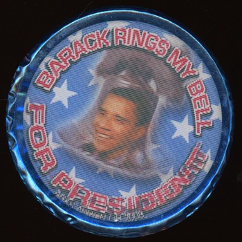 Barack Rings my Bell Obama For President Lenticular 2008 Pin - Medals Pins and Badges