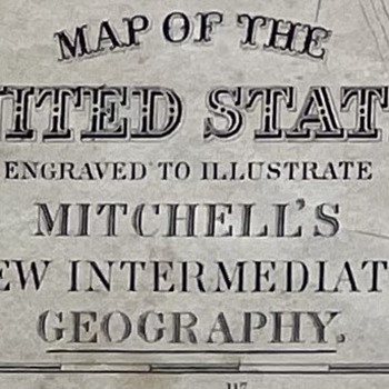 1865 printed color coded fold out map highlighting ten territories not yet states - Paper