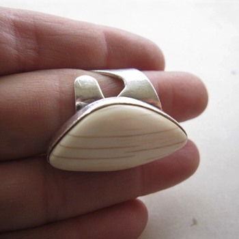 Fossilized ivory ring 1986 - Fine Jewelry