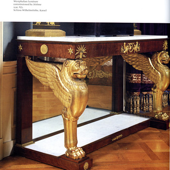 Console Table, Gift of Napoleon to The King of Westphalia Made By Bernard Molitor, Circa 1805, Similar To My Table - Furniture