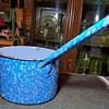 Antique Granitware Sauce Pan with Mendit