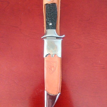 Bowie knife with unusual sheath - Sporting Goods