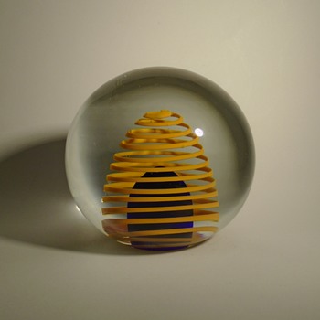 Beranek S.R.O. art glass paperweight from 1992 - Art Glass