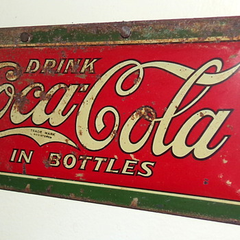 1922 Coca-Cola Embossed Tin Sign - Coca-Cola