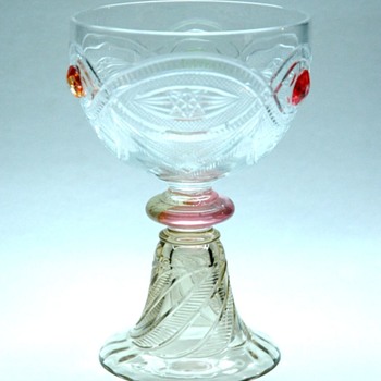 rare footed glass by emile gallé - Art Glass